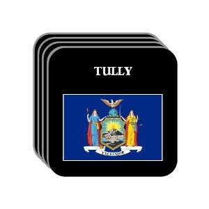 US State Flag   TULLY, New York (NY) Set of 4 Mini Mousepad Coasters