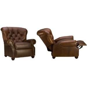   Tufted Leather Recliner Jackson Designer Style Tufted Leather