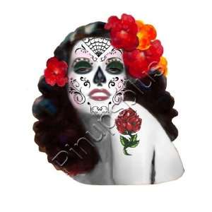  Sexy Day of the Dead Tattoo Pinup Decal S423 Musical 