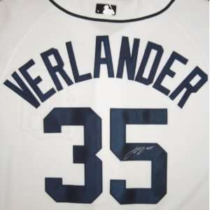  Justin Verlander Autographed Authentic Home Jersey: Sports 
