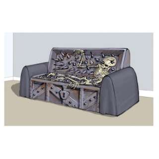TORTURE COFFIN SOFA COVER HALLOWEEN PROP COUCH SKELETON  