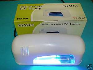 110V 9W White UV Gel Nail Art Curing Lamp Dryer Light Pro New  