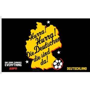  Germany Soccer ESPN 2010 World Cup 3x5 Flag: Sports 