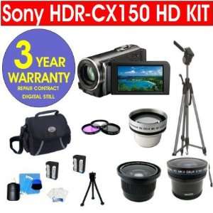  Sony HDR CX150 16GB HD Handycam¨ Camcorder + 3.5X 