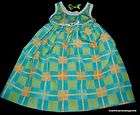 Bonnie Jean Girls Size 4 Green Blue Orange Plaid Easter Spring Dress 