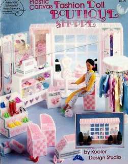 Plastic Canvas Fashion Doll Boutique Shoppe ASN  