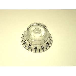   Hut/UFO/Bell Knobs for Metric Embossed  Clear  Musical Instruments