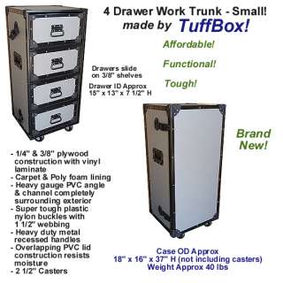 TUFFBOX 4 DRAWER WORK TRUNK CASE   Small   New  