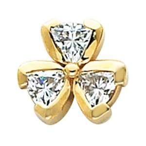   Gold Trillion Cut Diamond Pendant   0.69 Ct. Gems is Me Jewelry