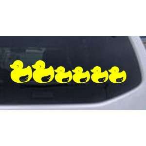 Yellow 46in X 9.2in    4 Children Rubber Ducky Family Stick Family Car 