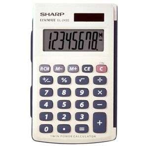   Sharp EL 243SB Basic Twin Power Calculator EL 243SB Pack Of 5 by SHARP