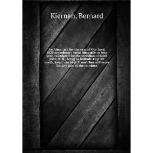   , but will serve for any part of the province Bernard Kiernan Books