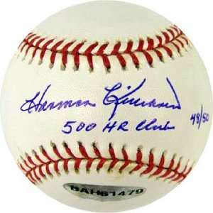  Harmon Killebrew Signed Baseball   with 500 HR Club 