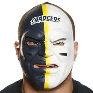  NFL San Diego Chargers Navy White Fan Face Mask: Sports 
