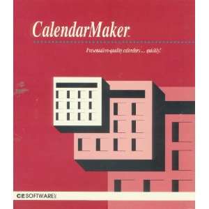  CE Software Calendar Maker Version 3.0   3.5 Floppy 