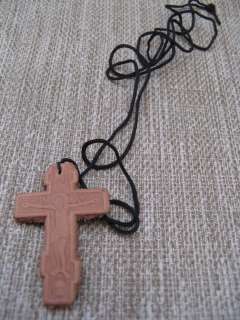 ORTHODOX LEATHER PENDENT NECKLACE MEDALLION CHRIST  