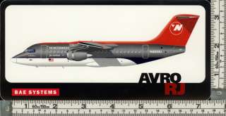 NORTHWEST AIRLINK AVRO RJ85 AIRLINE STICKER ~VERY RARE  