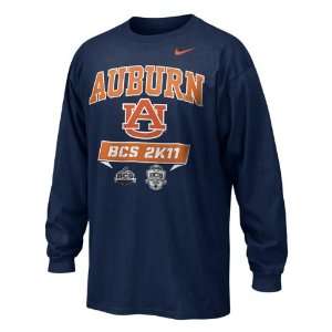  Auburn Tigers 2011 BCS Bowl Bound Nike LS T Shirt Sports 