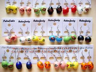 wholesale lots of 30pairs Colorful Porcelain Earrings  