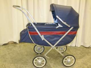Vintage Blue Red South Bend Toy Doll Buggy Near Mint  