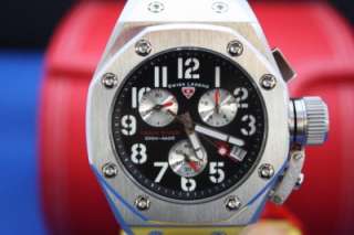 Mens Swiss Legend Trimix Diver Silver SL 10541 01 Chronograph Watch 