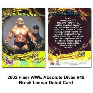   : Fleer Absolute Divas Brock Lesnar WWE Debut Card: Sports & Outdoors