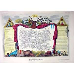   Colour Map C1845 De LOise Beauvais Compiegne France