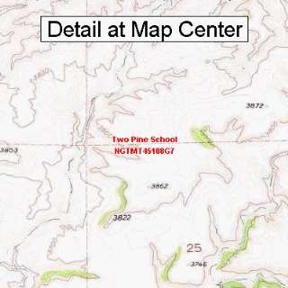  USGS Topographic Quadrangle Map   Two Pine School, Montana 