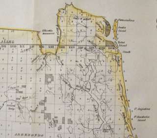   1853 Map Key Biscayne Cedar Keys Bahia Honda Key West Tortugas  