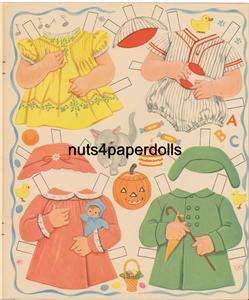 VINTAGE 3 SWEET BABY PAPER DOLL LASER REPRO FREESHW2  