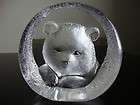   Mats Jonasson Lead Crystal POLAR BEAR 9 Sculpture Signed Numbered
