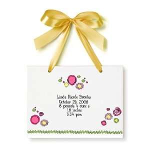  Birth Certificate Hand Painted Tile   Tooty Fruity: Baby