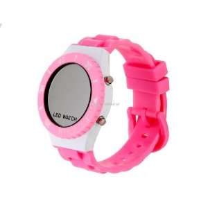  Silicone Band Red Light LED Girls Watch Pink: Everything 