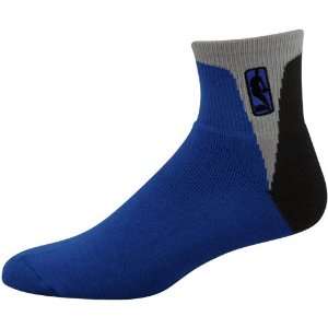    NBA Royal Blue Gray Black Spike Crew Socks: Sports & Outdoors