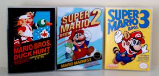 NES GAME CASES for Super Mario Brothers One, Two, and Three *NO GAMES 