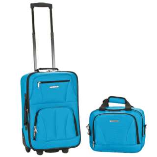 Rockland 2 Piece Upright Carry On & Tote Luggage Set   Turquoise $80 