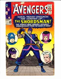 Avengers [1965 Marvel] #19 VG swordsman HAWKEYE ORIGIN  