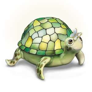 Louis Comfort Tiffany Style Porcelain Turtle Lamp Natures Brightest 