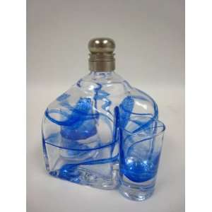 Art Glass Mini Decanter with shot glasses  Kitchen 