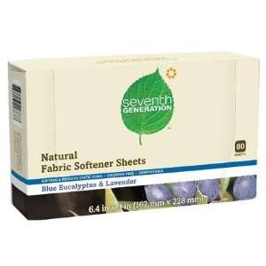  Seventh Generation Fabric Softener Sheets, Blue Eucalyptus 