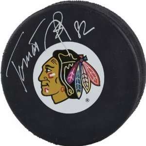 Tomas Kopecky Chicago Blackhawks Autographed Hockey Puck