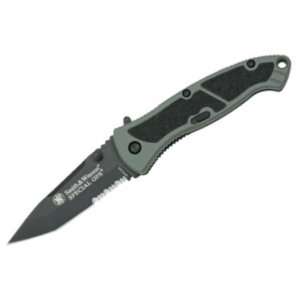   Part Serrated Tanto Point Special Ops Speed Linerlock Knife with OD