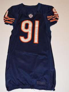 TOMMIE HARRIS SIGNED CHICAGO BEARS GAME WORN USED JERSEY COA 
