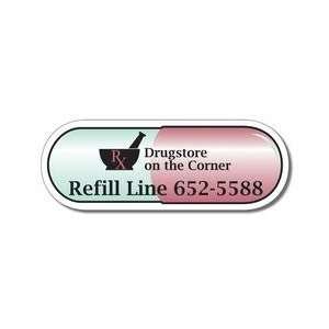   Magnet  Ad Mag PILL Shaped Magnet   1.875 x 5.125   Standard Home