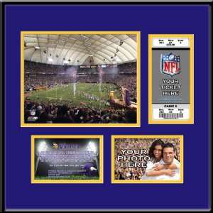  NFL Stadium Ticket Frame   Minnesota Vikings Sports 