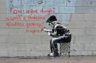 One Original Thought by Banksy In New York 24x36 Canvas Street Art