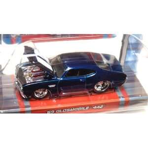   Dark Blue 1969 Oldsmobile 442 164 Scale Die Cast Car Toys & Games
