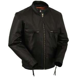 First Manufacturing Mens Jacket with Removable Hoodie (Black, Medium)