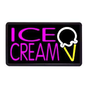  Ice Cream  Single Cone 13 x 24 Simulated Neon Sign: Home 