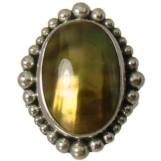 LORI BONN Highlands Bronze Mabe Pearl Oval Ring Sz 8  